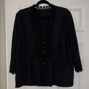 Darling Black Top Lace Trim